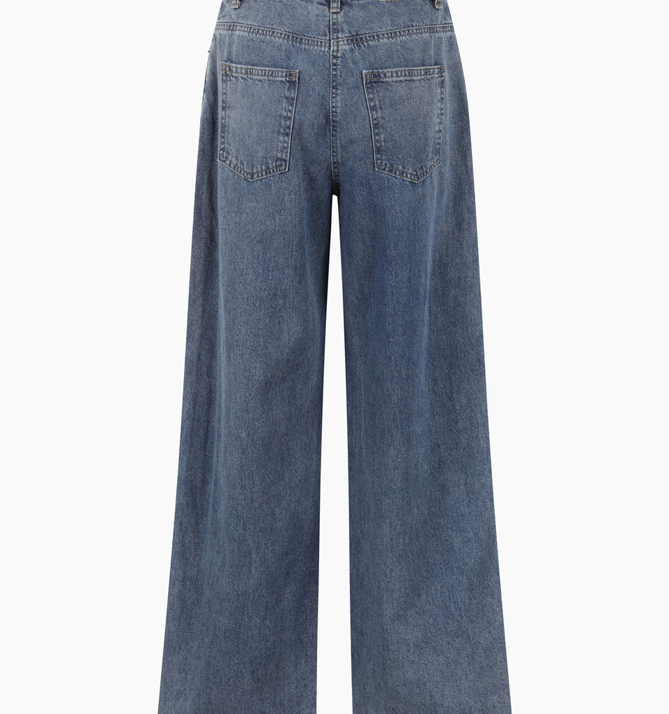 Blue wide leg jeans  - sisley k jeans regular - Blue | Sisley K image number 2